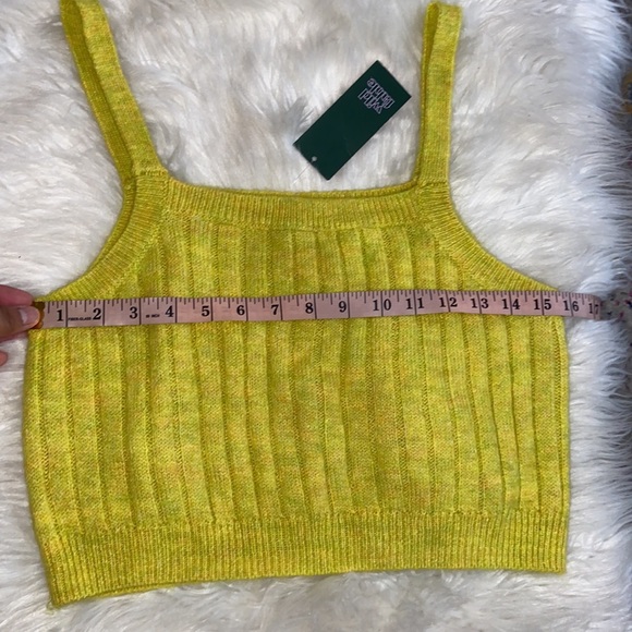 Wild Fable Knitted Sweater Crop Top Yellow Size Large - Picture 7 of 12